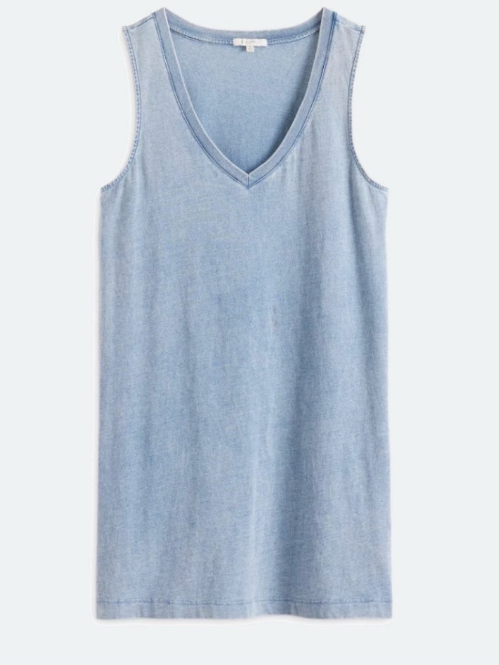 Z Supply Sloane V-Neck Jersey Denim Mini Dress - Picture 6 of 12